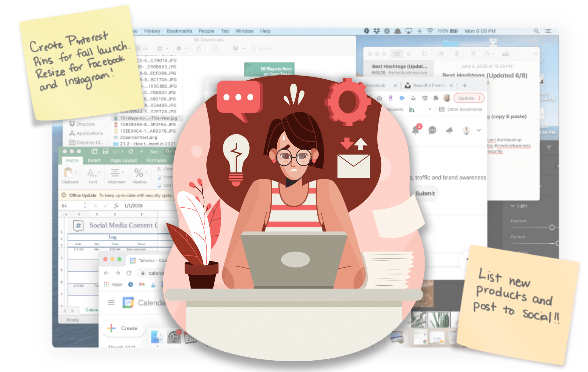 Overwhelmed small business owner